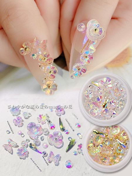 nail art decorations colorful ab crystal flower butterfly mix metal rivets pearls holographic diy nails rhinestones accessories, Silver;gold
nail art decorations colorful ab crystal flower butterfly mix metal rivets pearls holographic diy nails rhinestones accessories, Silver;gold