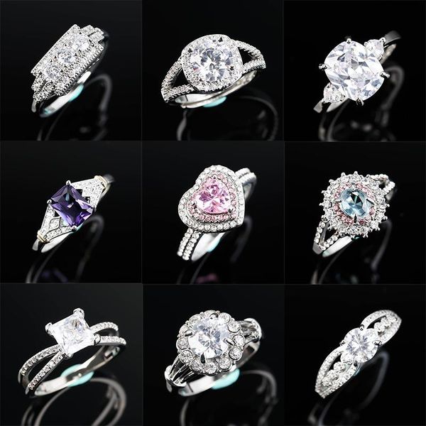 cluster rings fashion white crystal zirconia wedding ring for women exquisite silver color engagement bride band nice gift, Golden;silver
cluster rings fashion white crystal zirconia wedding ring for women exquisite silver color engagement bride band nice gift, Golden;silver
