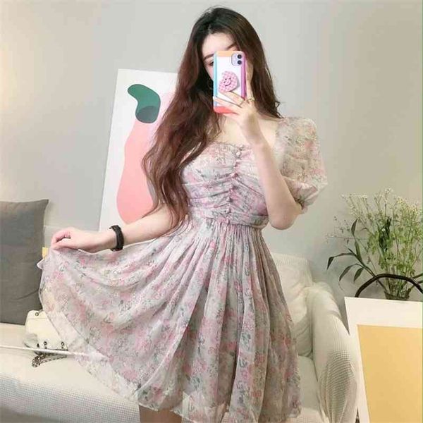 summer floral dress women french style puff sleeve party korean hepburn chiffon elegant fairy 210519, Black;gray
summer floral dress women french style puff sleeve party korean hepburn chiffon elegant fairy 210519, Black;gray