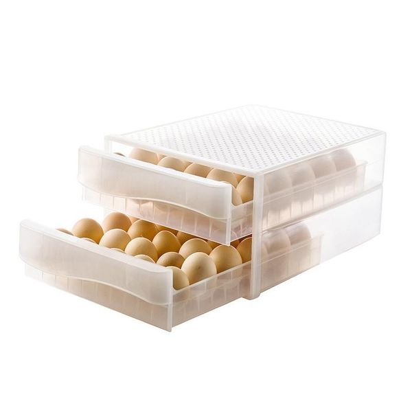 double layer 60 lattice egg storage box holder for refrigerator kitchen container drawer type organizer bottles & jars
double layer 60 lattice egg storage box holder for refrigerator kitchen container drawer type organizer bottles & jars