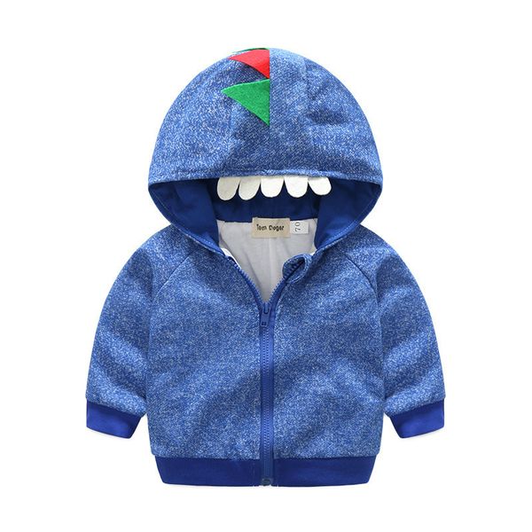children's spring and autumn boys and girls cute little dinosaur hooded jacket multi color zipper children's clothing, White
children's spring and autumn boys and girls cute little dinosaur hooded jacket multi color zipper children's clothing, White