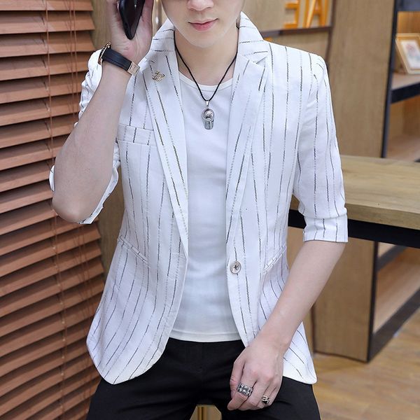 coat casual medium suit small suit light cloth men's summer trend seven point sve single wt, White;black
coat casual medium suit small suit light cloth men's summer trend seven point sve single wt, White;black
