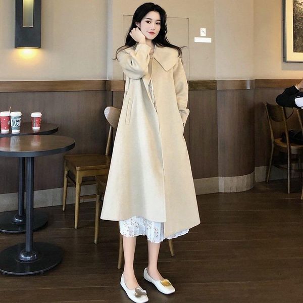 women's wool & blends temperament women woolen coatautumn winter fashion loose mid-length thicken all-match solid color woolens jacket, Black
women's wool & blends temperament women woolen coatautumn winter fashion loose mid-length thicken all-match solid color woolens jacket, Black