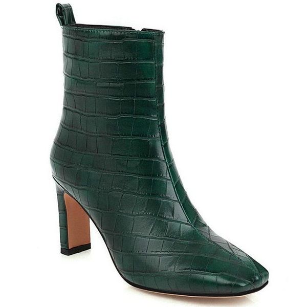 boots zawsthia winter autumn women shoes green beige zipper thick high heels ankle office stiletto booties plus size 47 48, Black
boots zawsthia winter autumn women shoes green beige zipper thick high heels ankle office stiletto booties plus size 47 48, Black