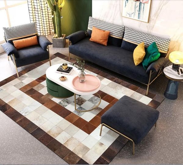carpets nordic style luxury cowhide patchwork rug, natural cow leather carpet for living room decoration villa sales
carpets nordic style luxury cowhide patchwork rug, natural cow leather carpet for living room decoration villa sales
