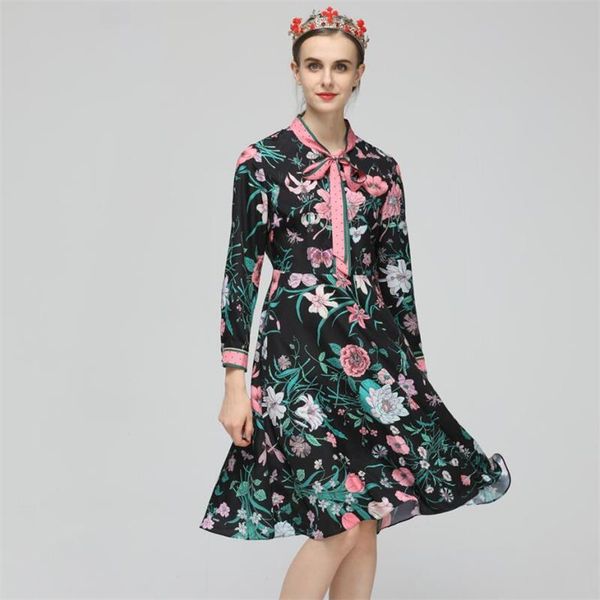 casual dresses women dress 2021 autumn runway bow neck long sleeve floral printed elegant np0726m, Black;gray
casual dresses women dress 2021 autumn runway bow neck long sleeve floral printed elegant np0726m, Black;gray