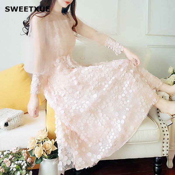 casual dresses sweetxue 2021 mesh banquet women's beaded embroidery sequins fashion spring long lovely dress vestidos, Black;gray
casual dresses sweetxue 2021 mesh banquet women's beaded embroidery sequins fashion spring long lovely dress vestidos, Black;gray