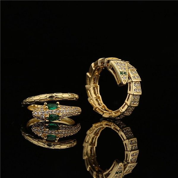cluster rings fashion gold color snake ring for women girl vintage design open end cubic zirconia jewelry female accessories, Golden;silver
cluster rings fashion gold color snake ring for women girl vintage design open end cubic zirconia jewelry female accessories, Golden;silver