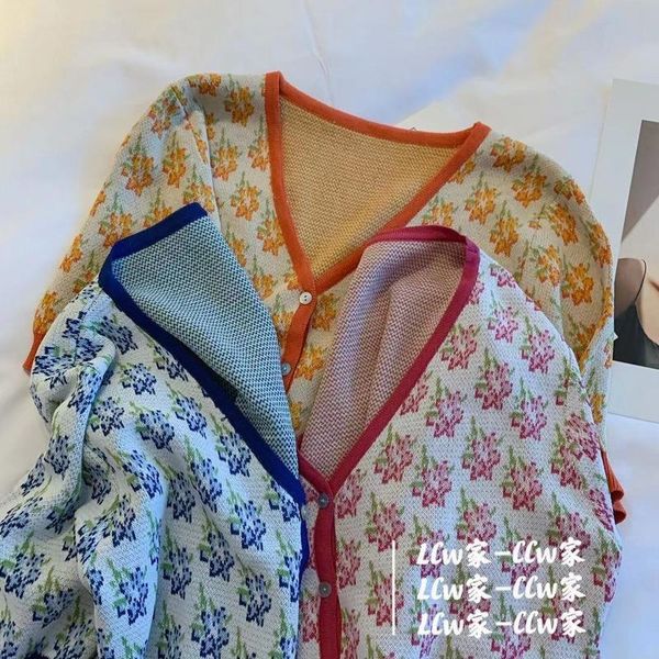women's knits & tees all-match v-neck floral knitted cardigan women 2021 spring and summer fashion single-breasted short-sleeved jacket, White
women's knits & tees all-match v-neck floral knitted cardigan women 2021 spring and summer fashion single-breasted short-sleeved jacket, White