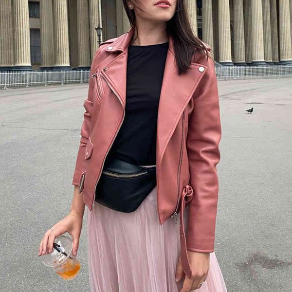 women's jackets autumn women purple chic sashes soft pu faux leather jacket zipper biker coat female casual outwear mujer p5p, Black;brown
women's jackets autumn women purple chic sashes soft pu faux leather jacket zipper biker coat female casual outwear mujer p5p, Black;brown