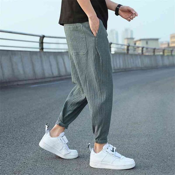 privathinker cotton linen cropped men pants casual baggy harem solid color elastic waist trousers vintage men's clothing 210715, Black
privathinker cotton linen cropped men pants casual baggy harem solid color elastic waist trousers vintage men's clothing 210715, Black