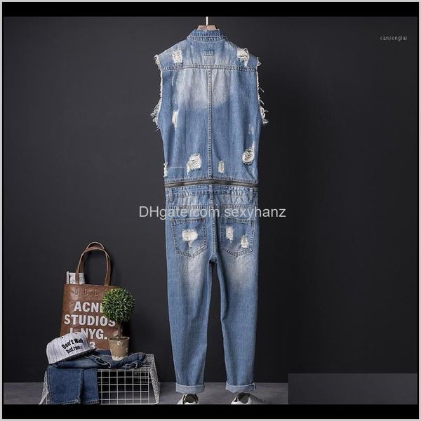 mens clothing apparel drop delivery 2021 one piece overalls men sleeveless denim jumpsuits rompers casual zipper male holes ripped jeans pan, Blue
mens clothing apparel drop delivery 2021 one piece overalls men sleeveless denim jumpsuits rompers casual zipper male holes ripped jeans pan, Blue