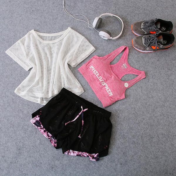 yoga outfit sportswear 3 piece set women gym cloth sport suit shirt bra+shorts female workout athletic running fitness clothing
yoga outfit sportswear 3 piece set women gym cloth sport suit shirt bra+shorts female workout athletic running fitness clothing