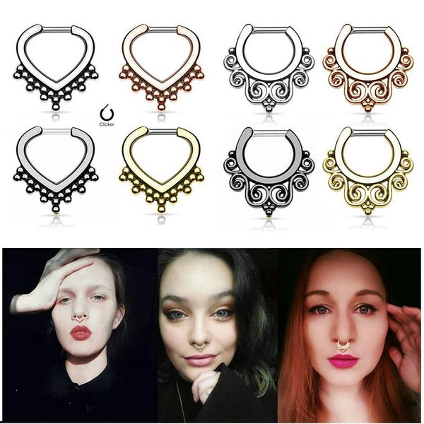 other 1pc titanium hoop nose ring septum piercing fake rings clicker daith ear cartilage nariz earring for women body jewelry 16g, Slivery;golden
other 1pc titanium hoop nose ring septum piercing fake rings clicker daith ear cartilage nariz earring for women body jewelry 16g, Slivery;golden