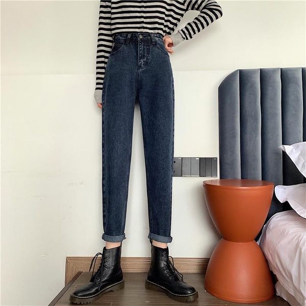 women's jeans high waist slim straight autumn 2021 daddy capris small harlan pants, Blue
women's jeans high waist slim straight autumn 2021 daddy capris small harlan pants, Blue
