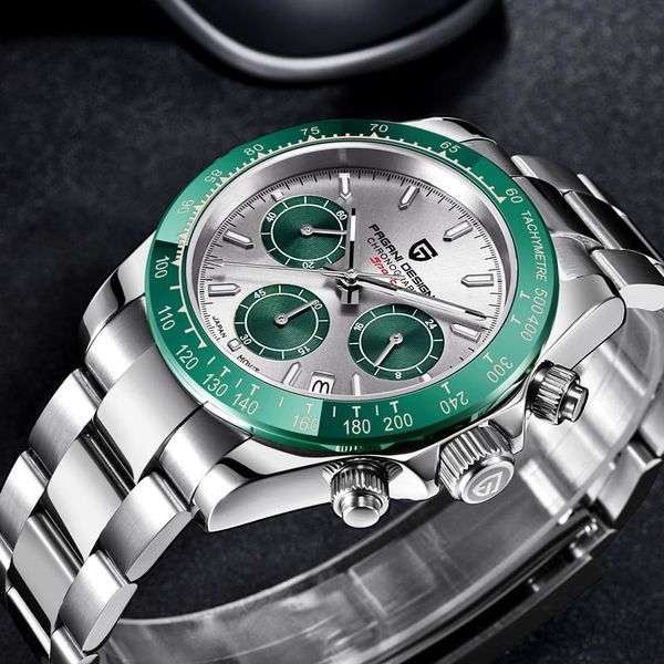 wristwatches pagani design classic luxury men's chronograph brand stainless steel waterproof quartz watches sapphire glass sports watch, Slivery;brown
wristwatches pagani design classic luxury men's chronograph brand stainless steel waterproof quartz watches sapphire glass sports watch, Slivery;brown
