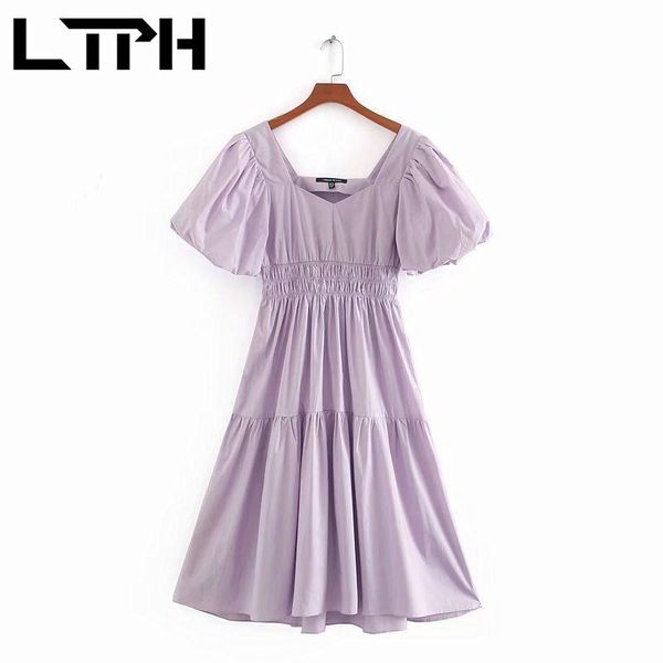 casual dresses ltph fashion sweet purple v-neck lantern sleeve women dress long big swing high waist vintage elegant 2021 spring, Black;gray
casual dresses ltph fashion sweet purple v-neck lantern sleeve women dress long big swing high waist vintage elegant 2021 spring, Black;gray