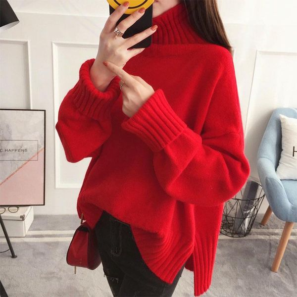 women's sweaters solid elegant turtleneck women casual korean knitted lazy retro warm autumn winter jumpers simple long sleeve w171, White;black
women's sweaters solid elegant turtleneck women casual korean knitted lazy retro warm autumn winter jumpers simple long sleeve w171, White;black