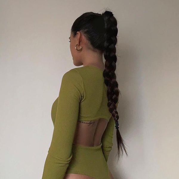 women's jumpsuits & rompers bkld slim round neck women one piece outfits 2021 winter fashion backless jumpsuit long sleeve ribbed bodys, Black;white
women's jumpsuits & rompers bkld slim round neck women one piece outfits 2021 winter fashion backless jumpsuit long sleeve ribbed bodys, Black;white