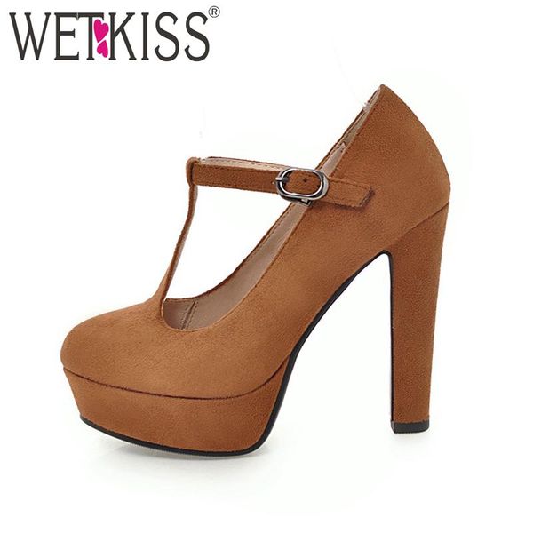 dress shoes wetkiss large size 43 thick high heels female t strap pumps vintag platform ladies woman round toe, Black
dress shoes wetkiss large size 43 thick high heels female t strap pumps vintag platform ladies woman round toe, Black