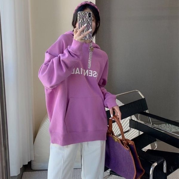 2021 autumn new ess21aw men's and women's same high-grade candy color hooded jacket couple's loose white, Black 
2021 autumn new ess21aw men's and women's same high-grade candy color hooded jacket couple's loose white, Black