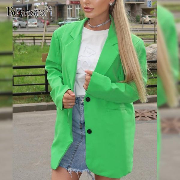 women's suits & blazers bornsra 2021 chic loose light blazer spring summer single buttons female oversized suit jacket full sleev, White;black
women's suits & blazers bornsra 2021 chic loose light blazer spring summer single buttons female oversized suit jacket full sleev, White;black