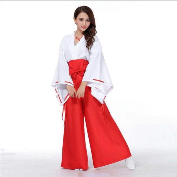 scarves inuyasha kikyo miko kimono cosplay costume japanese witch women's white red hakama pants outfit halloween, Blue;gray
scarves inuyasha kikyo miko kimono cosplay costume japanese witch women's white red hakama pants outfit halloween, Blue;gray