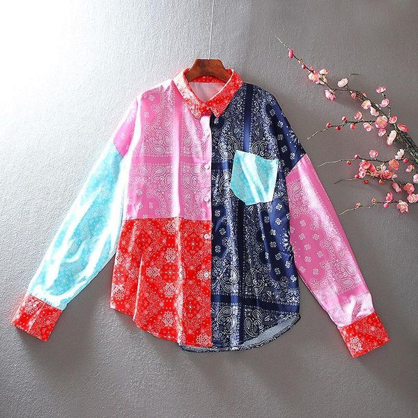 blouses & shirts superaen loose plus size full casual color contrast splicing new design print national style shirt women's blouse, White
blouses & shirts superaen loose plus size full casual color contrast splicing new design print national style shirt women's blouse, White