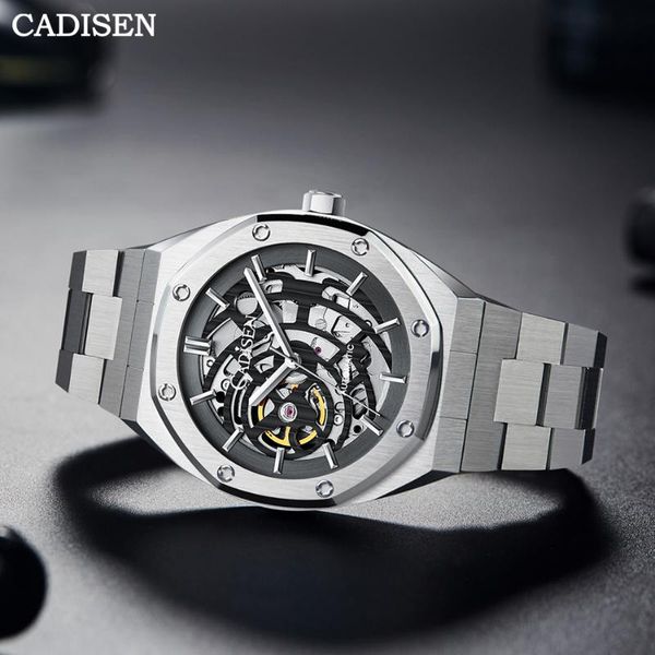 wristwatches cadisen luxury skeleton automatic watch men mechanical wristwatch sapphire crystal 100m waterproof silver stainless steel, Slivery;brown
wristwatches cadisen luxury skeleton automatic watch men mechanical wristwatch sapphire crystal 100m waterproof silver stainless steel, Slivery;brown