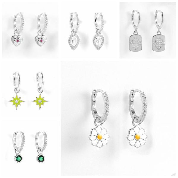 hoop & huggie canner 925 sterling silver women earrings with white daisy green enamel star water drop heart pendants 100% real s925 ear, Golden;silver
hoop & huggie canner 925 sterling silver women earrings with white daisy green enamel star water drop heart pendants 100% real s925 ear, Golden;silver