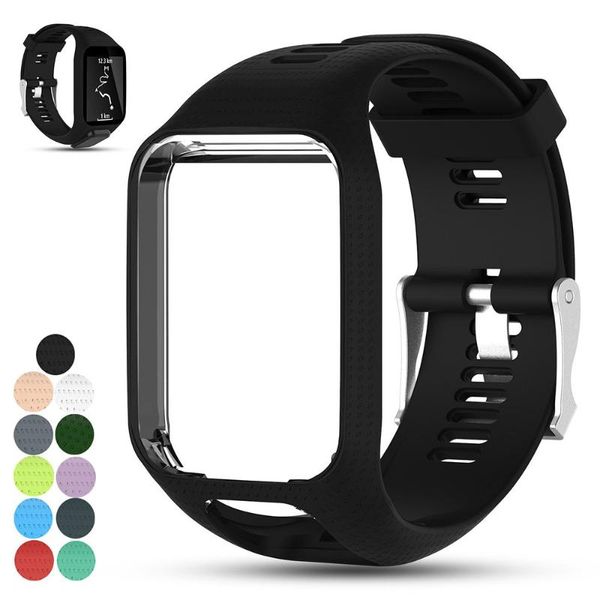 watch bands band compatible with tomtom runner 2 3 ,spark ,golfer ,adventurer - silicone replacement strap bracelet wristband, Black;brown
watch bands band compatible with tomtom runner 2 3 ,spark ,golfer ,adventurer - silicone replacement strap bracelet wristband, Black;brown