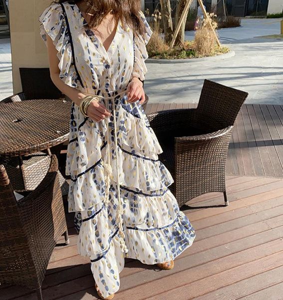 party dresses vintage look summer beach vocation long chiffon dress layers ruffles flowing robe longue vestido largo, White;black
party dresses vintage look summer beach vocation long chiffon dress layers ruffles flowing robe longue vestido largo, White;black