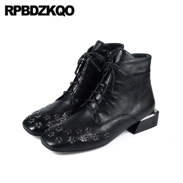 boots square toe booties chunky metal vintage shoes genuine leather winter lace up embellished black women ankle medium heel
boots square toe booties chunky metal vintage shoes genuine leather winter lace up embellished black women ankle medium heel