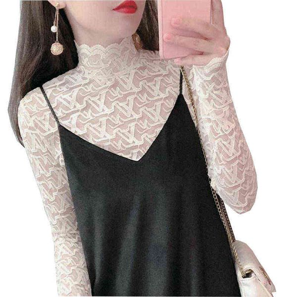 women's sweaters letter lace bottoming shirt korean slim fitting long sleeve half high neck hollow top, White;black
women's sweaters letter lace bottoming shirt korean slim fitting long sleeve half high neck hollow top, White;black