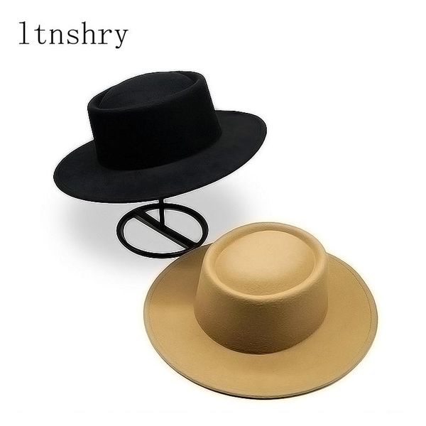 wide brim hats 2021 winter autumn simple wool women man fedora hat for elegantlady floppy cloche jazz caps solid color flat top, Blue;gray
wide brim hats 2021 winter autumn simple wool women man fedora hat for elegantlady floppy cloche jazz caps solid color flat top, Blue;gray