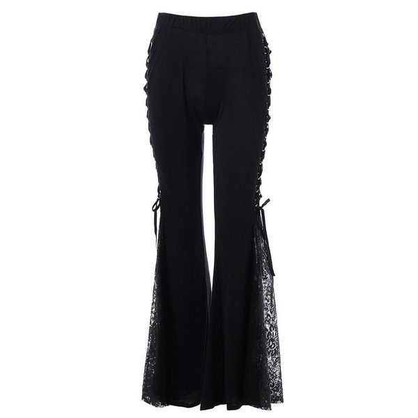 women's pants & capris fifichuyi bandage side see through europe style casual bell bottoms women gothic flare lace up patchwork slim tr, Black;white
women's pants & capris fifichuyi bandage side see through europe style casual bell bottoms women gothic flare lace up patchwork slim tr, Black;white