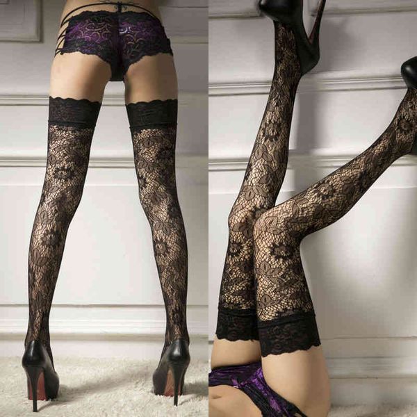 women sheer stockings underwear lace lingerie erotic fishnet high elastic hold-ups stay up, Black
women sheer stockings underwear lace lingerie erotic fishnet high elastic hold-ups stay up, Black