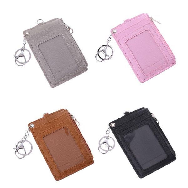 card holders thinkthendo portable leather business id credit badge holder coin purse wallet keychain, Brown;gray
card holders thinkthendo portable leather business id credit badge holder coin purse wallet keychain, Brown;gray