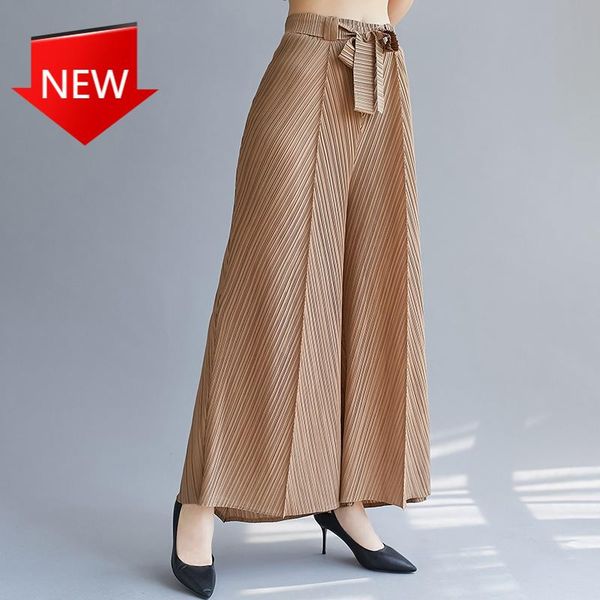 women's pants & capris trousers trend slim all-match grey blue khaki large size temperament stretch wide leg pleated long women, Black;white
women's pants & capris trousers trend slim all-match grey blue khaki large size temperament stretch wide leg pleated long women, Black;white