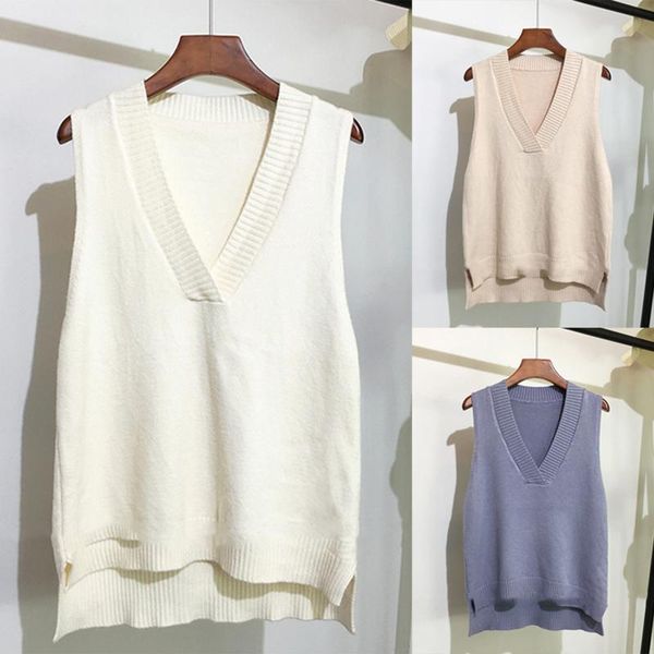 women's sweaters v-neck knitted sweater fashion vest autumn winter loose waistcoat wild sleeveless weste warm pullover, White;black
women's sweaters v-neck knitted sweater fashion vest autumn winter loose waistcoat wild sleeveless weste warm pullover, White;black