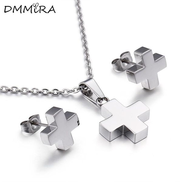 earrings & necklace arrival fashion women color cross stainless steel like jewelry sets for christmas gift, Silver
earrings & necklace arrival fashion women color cross stainless steel like jewelry sets for christmas gift, Silver