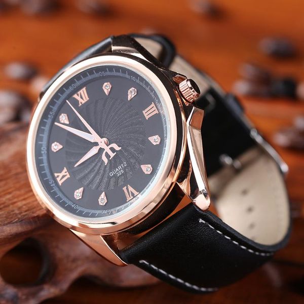 wristwatches leather men fashionable quartz watch business casual big shell style gift, Slivery;brown
wristwatches leather men fashionable quartz watch business casual big shell style gift, Slivery;brown