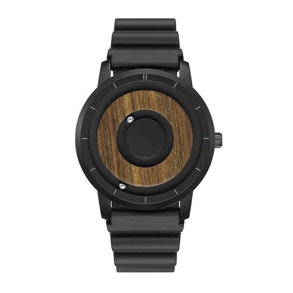wooden magnetic steel ball personality creativity no pointer concept quartz male watch silicone leather strap e022 wristwatches, Slivery;brown
wooden magnetic steel ball personality creativity no pointer concept quartz male watch silicone leather strap e022 wristwatches, Slivery;brown