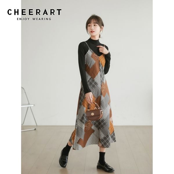 autumn plaid long slip dress women spaghetti strap v neck backless a line ladies midi korean fashion clothes 210427, Black;gray
autumn plaid long slip dress women spaghetti strap v neck backless a line ladies midi korean fashion clothes 210427, Black;gray