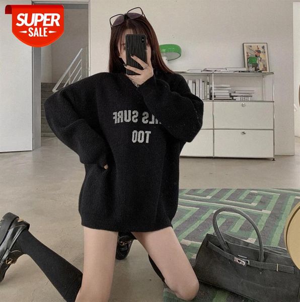 ins style fried street dress, careful machine sweater, women's loose-fitting outer wear, lazy words #td0t, Black;gray
ins style fried street dress, careful machine sweater, women's loose-fitting outer wear, lazy words #td0t, Black;gray