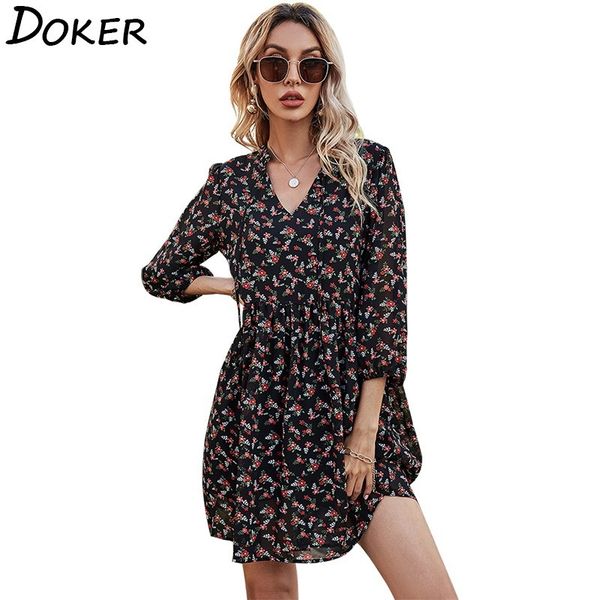 floral chiffon mini dress for women summer fashion v neck three quarter sleeve plus size casual boho beach ladies dresses 210423, Black;gray
floral chiffon mini dress for women summer fashion v neck three quarter sleeve plus size casual boho beach ladies dresses 210423, Black;gray