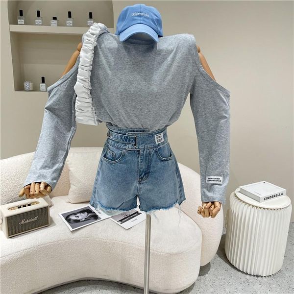 women's spring summer 2021 pure color loose versatile hollow out design long sleeve off shoulder t-shirt, White
women's spring summer 2021 pure color loose versatile hollow out design long sleeve off shoulder t-shirt, White