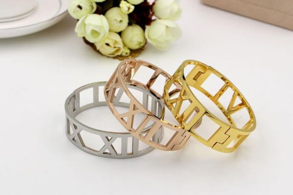 bangle exaggeration hollow roman numeral bracelets & bangles titanium steel fine jewelry for women vacuum plating qua, Black
bangle exaggeration hollow roman numeral bracelets & bangles titanium steel fine jewelry for women vacuum plating qua, Black