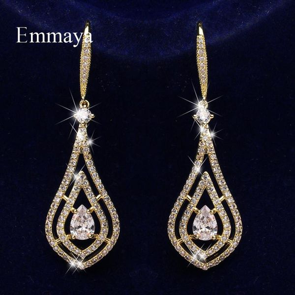 stud emmaya fascinating design earring three colors hollow out style with cubic zircon for female fashion statement jewelry in dinner, Golden;silver
stud emmaya fascinating design earring three colors hollow out style with cubic zircon for female fashion statement jewelry in dinner, Golden;silver