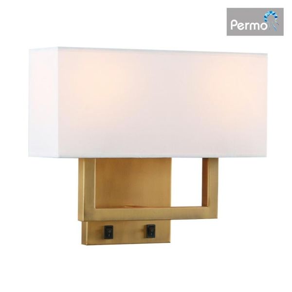 wall lamp permo 2-lights sconce light fixture finish with white textile shades and 2pcs on/off switch button living room bedside nigh
wall lamp permo 2-lights sconce light fixture finish with white textile shades and 2pcs on/off switch button living room bedside nigh